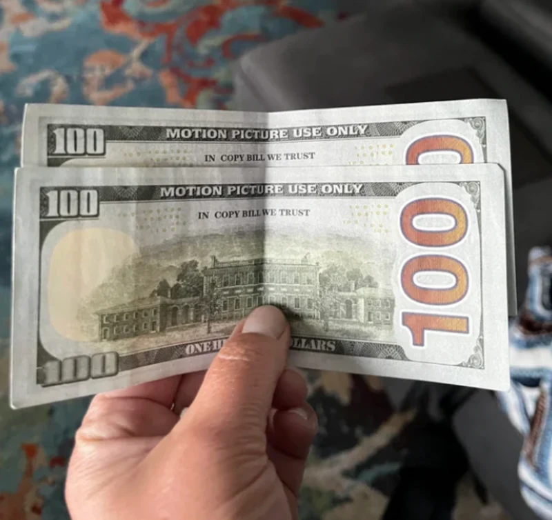 Prop money from a customer order 7